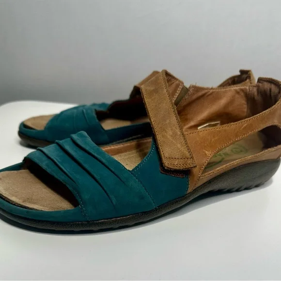 Naot Papaki Teal and Brown Women's Sandals - Picture 6 of 7
